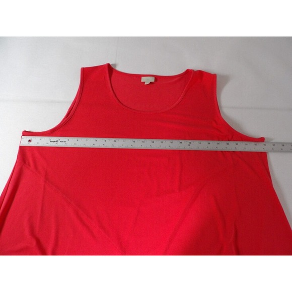 Zim & Zoe 26/28 3X Tank Top Red Sharkbite Plus Slinky Beachy Summer LagenLook - Picture 7 of 11